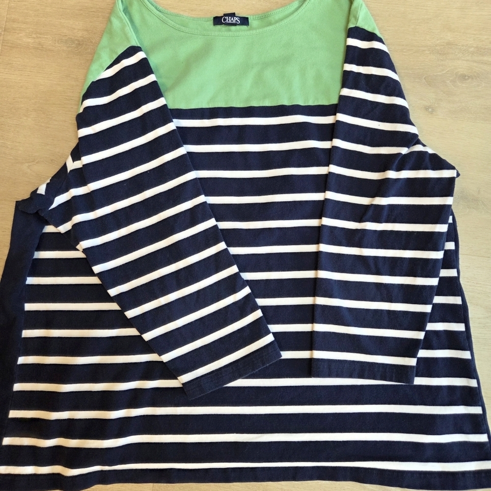Chaps Green Casual Top